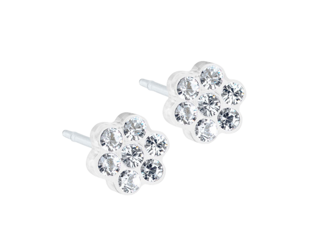 Crystal Daisy Stud Earrings - 5mm