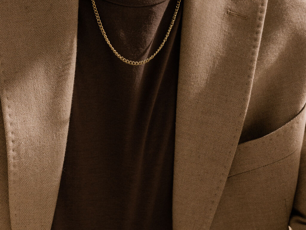 Gold Micro Curb Link Necklace - 48-52 cm