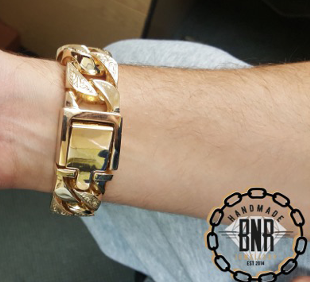 Buy 10k Yellow Gold Large Nugget Bracelet Online at SO ICY JEWELRY