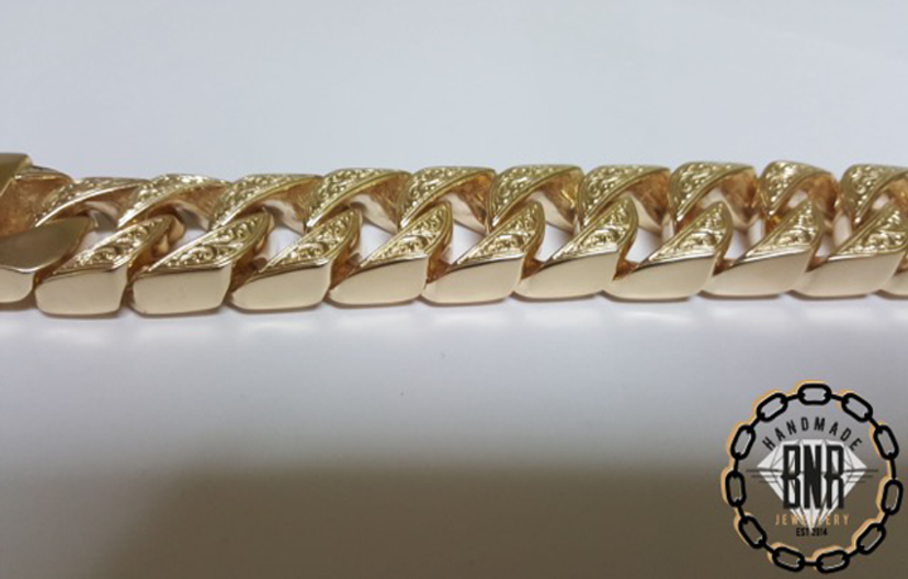 Secondhand 9ct Yellow Gold Heavy Curb Bracelet 9.5 at Segal's Jewellers