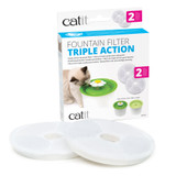 Catit Triple Action Fountain Filter Replacements - 2/ Pack