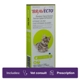 Bravecto Topical for Cats 1.2-2.8kg Lime