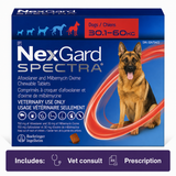 NexGard SPECTRA for Dogs 30.1-60.0 kg Red