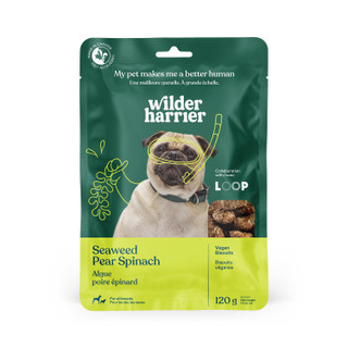 Wild Harrier Vegan Dog Treats - Seaweed Pear Spinach