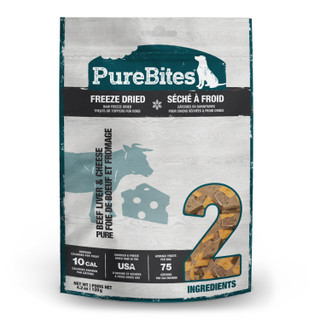 PureBites Freeze Dried Treats for Dogs - Beef Liver & Cheese