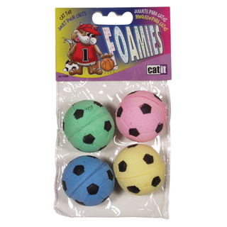 Catit Foamies Sponge Cat Toys - Soccer Balls