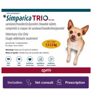 Simparica TRIO 1.3-2.5kg GOLD