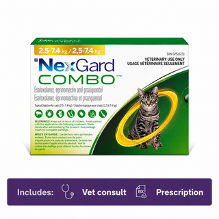NexGard COMBO Topical Feline 2.5-7.4kg Yellow