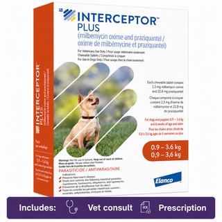 Interceptor Plus Chewable Tablet for Dogs Orange (0.9-3.6 kg)
