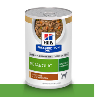 Prescription Diet Metabolic + Mobility, Weight + Joint Care Vegetable & Tuna Stew Canned Dog Food - 12 pack