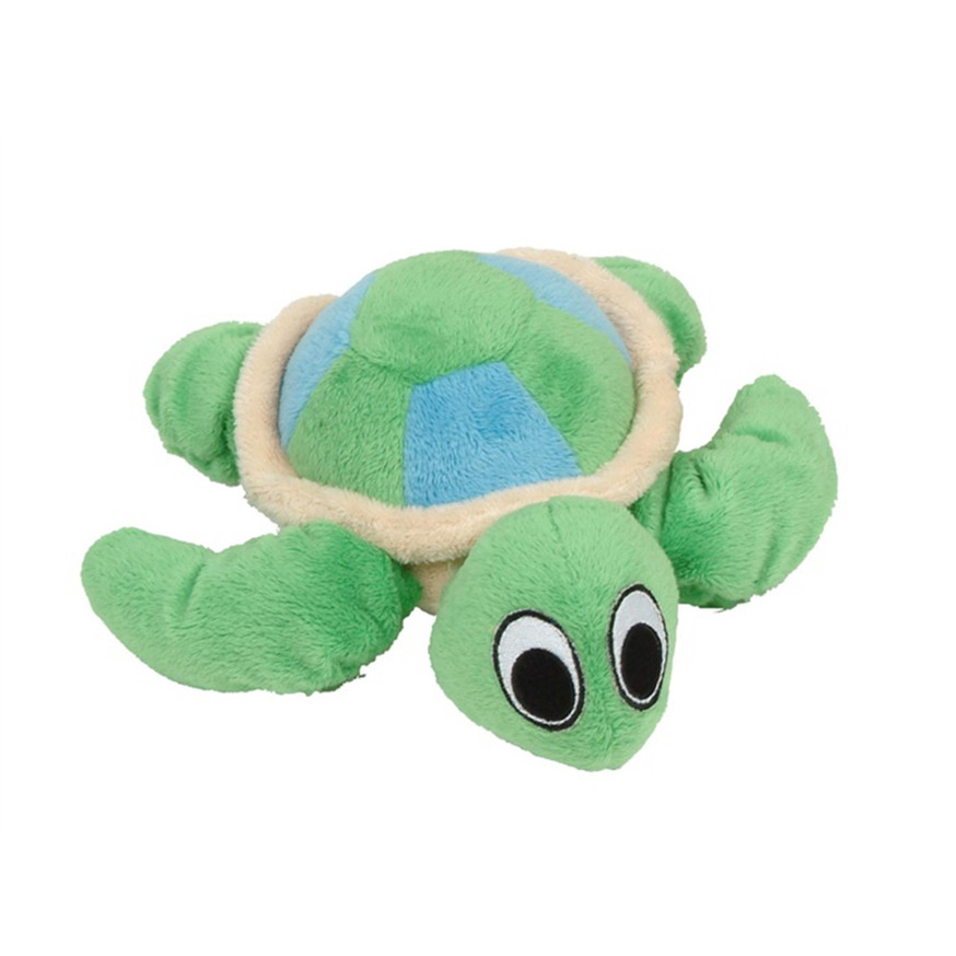 Dogit Puppy Luvz Plush Dog Toy with Squeaker - Green Turtle