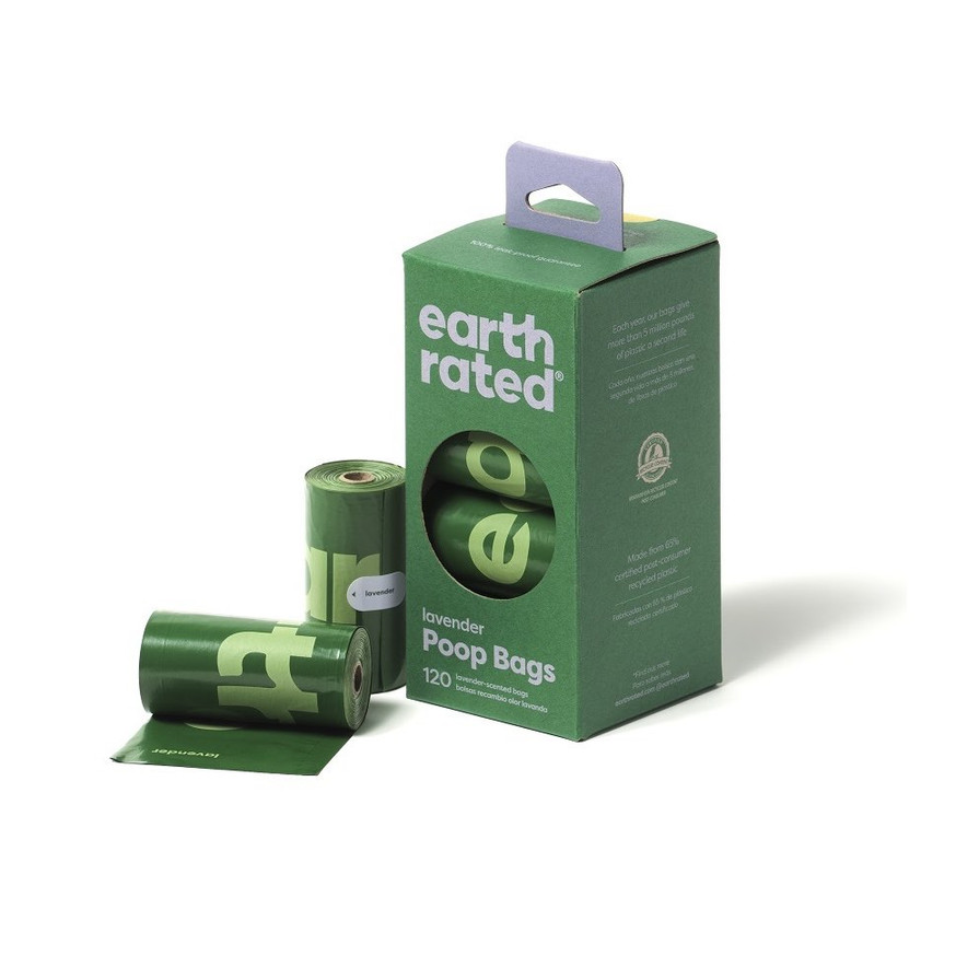 Eco-Friendly Refill Rolls with 15 Bags Each - Lavender Scented - Scented (8 x 15 bags)