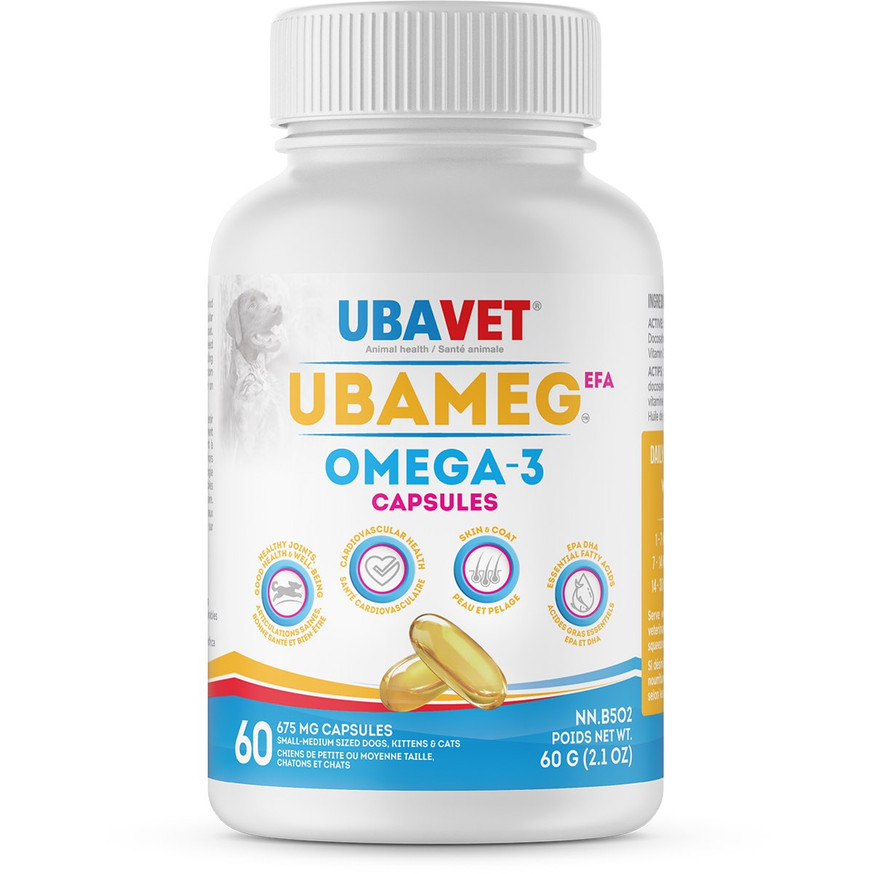 Ubavet UBAMEG EFA Omega3 Fatty Acid Capsules - 675 mg - 60 Capsules