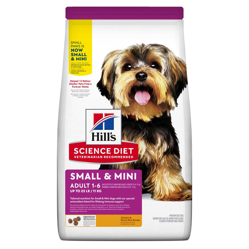 Science Diet Adult Small Paws Dry Dog Food, Chicken Meal & Rice Recipe