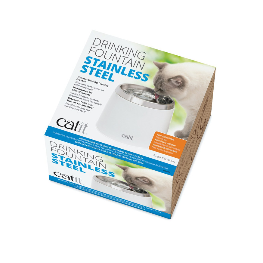 Catit Design Fresh & Clear Stainless Steel Cat Drinking Fountain
