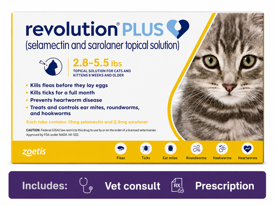 Revolution PLUS Cat Gold 1.3-2.5kg - 6 Doses