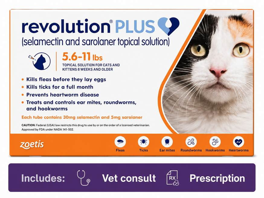 Revolution PLUS Cat Orange 2.6-5.0kg - 6 Doses