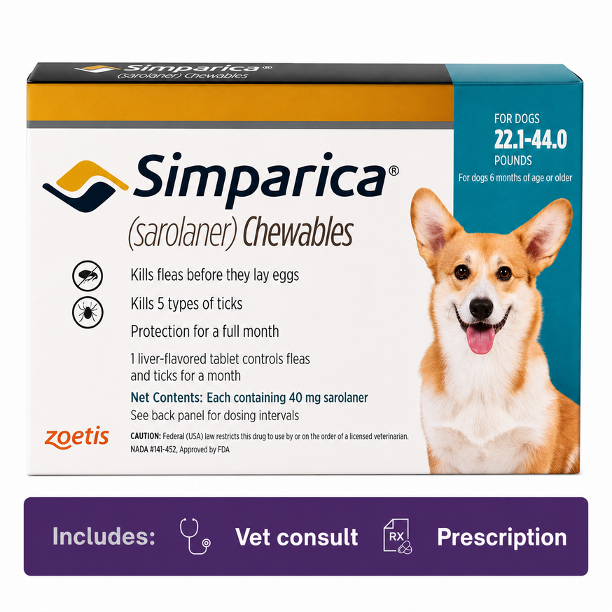 Simparica Dog Blue 10.1-20.0kg - 6 Tablets