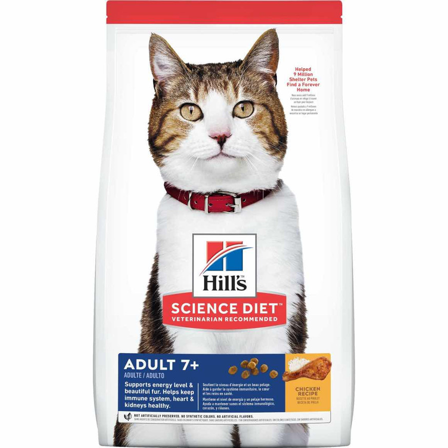 Science Diet Senior 7+ Dry Cat Food, Chicken Recipe