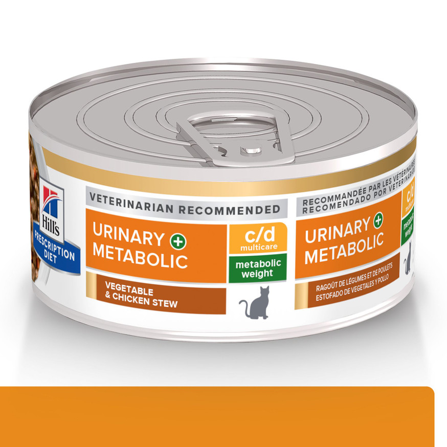 Prescription Diet c/d + Metabolic, Urinary + Weight Care Vegetable and Chicken Cat Food