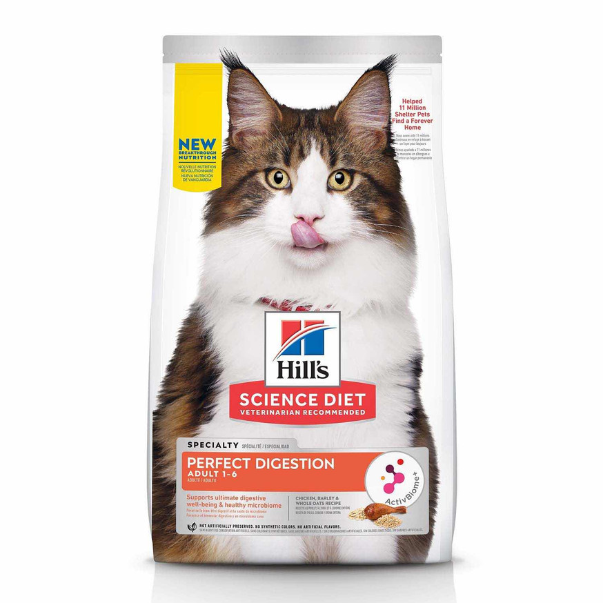 Science Diet Adult Perfect Digestion Chicken, Barley, & Whole Oats Recipe Dry Cat Food