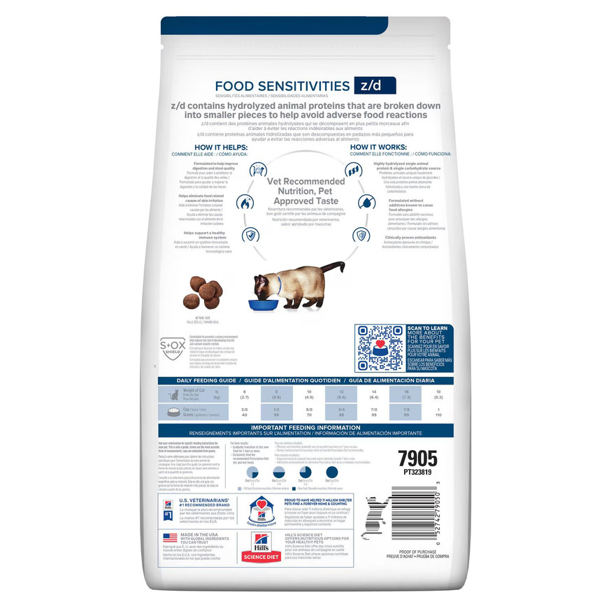 Prescription Diet z/d Skin/Food Sensitivities Dry Cat Food