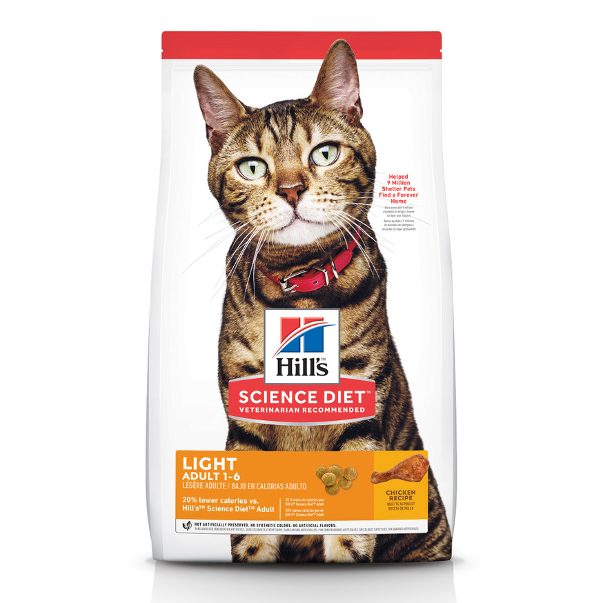 Science Diet Adult Light Dry Cat Food, Chicken Recipe - 7.27 kg