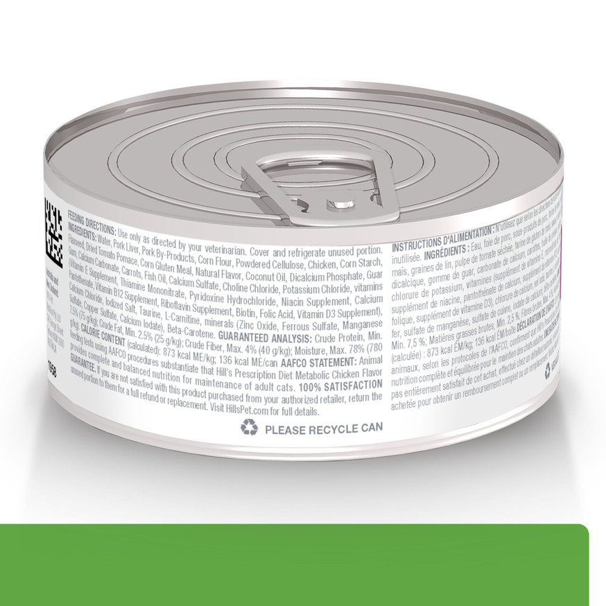 Prescription Diet Metabolic Weight Management Chicken Flavor Canned Cat Food