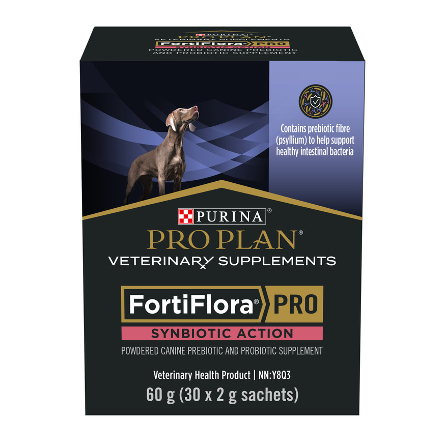 Veterinary Supplements® FortiFlora PRO Synbiotic Action™, Powdered Probiotic & Probiotic Supplement for Dogs