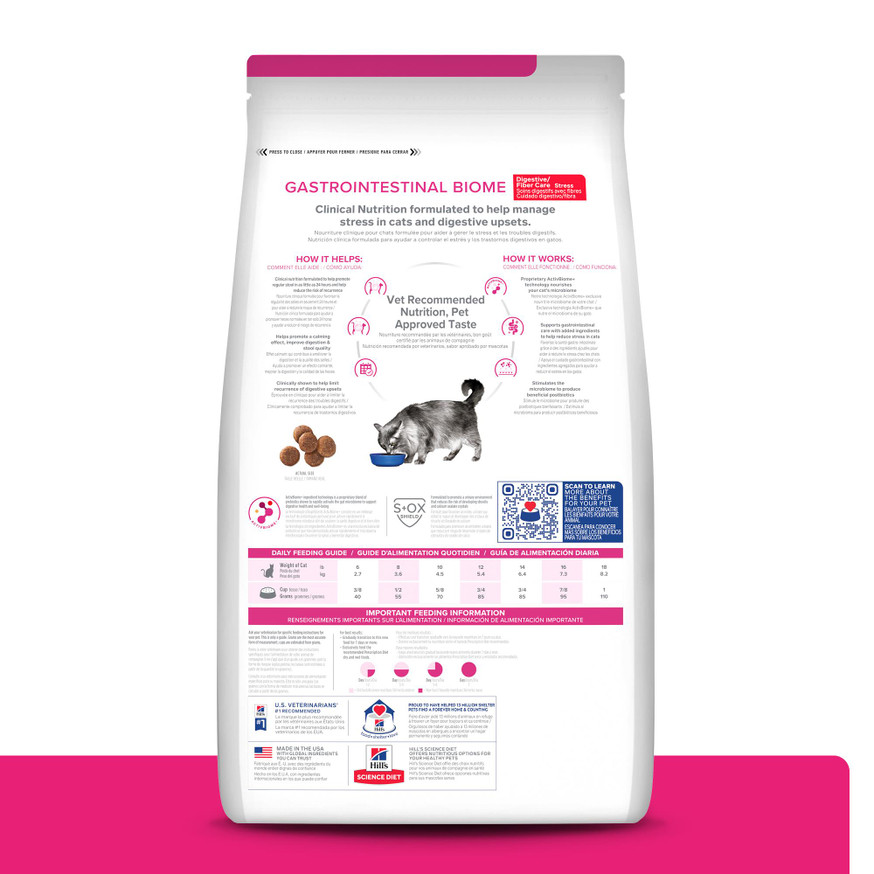Prescription Diet Gastrointestinal Biome Digestive/Fiber Care with Chicken Dry Cat food - 1.81 kg