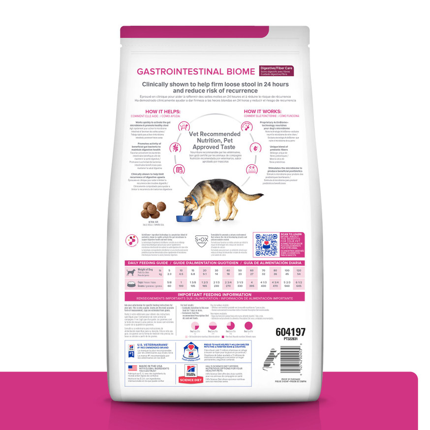 Prescription Diet Gastrointestinal Biome Digestive/Fiber Care with Chicken Dry Dog food