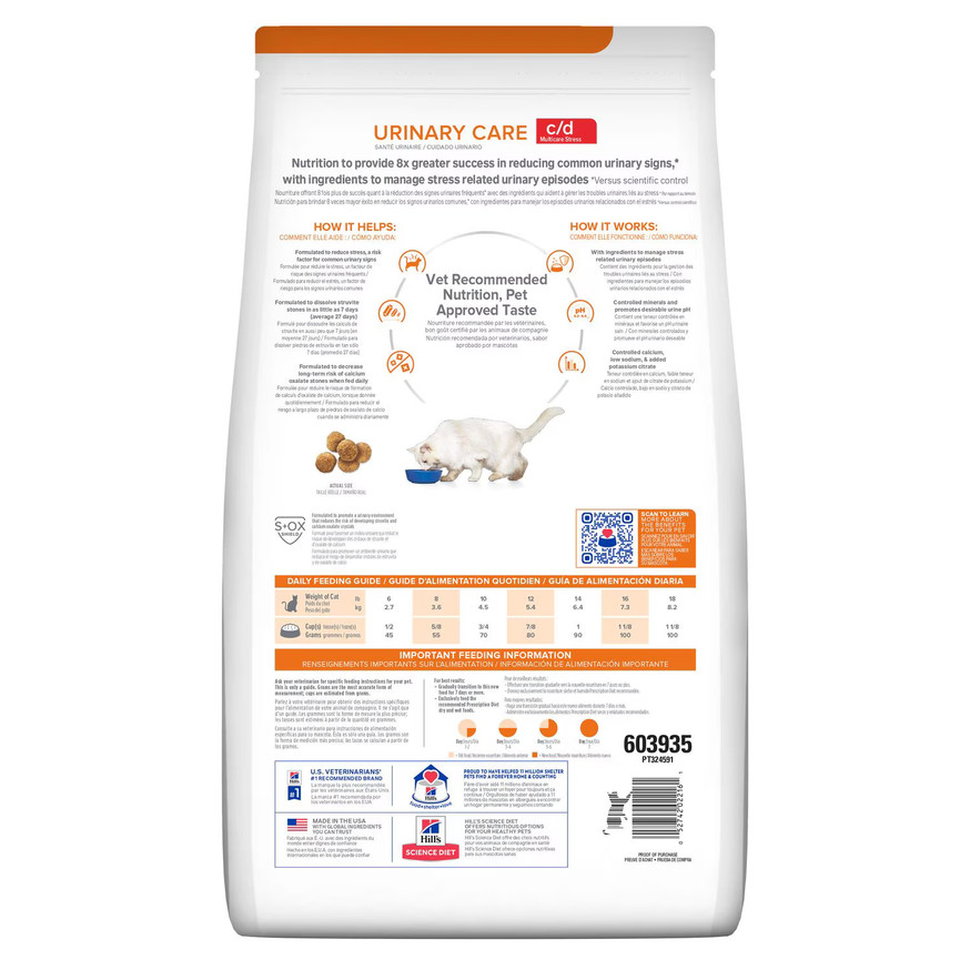 Prescription Diet c/d Multicare Urinary Care with Chicken Dry Cat Food