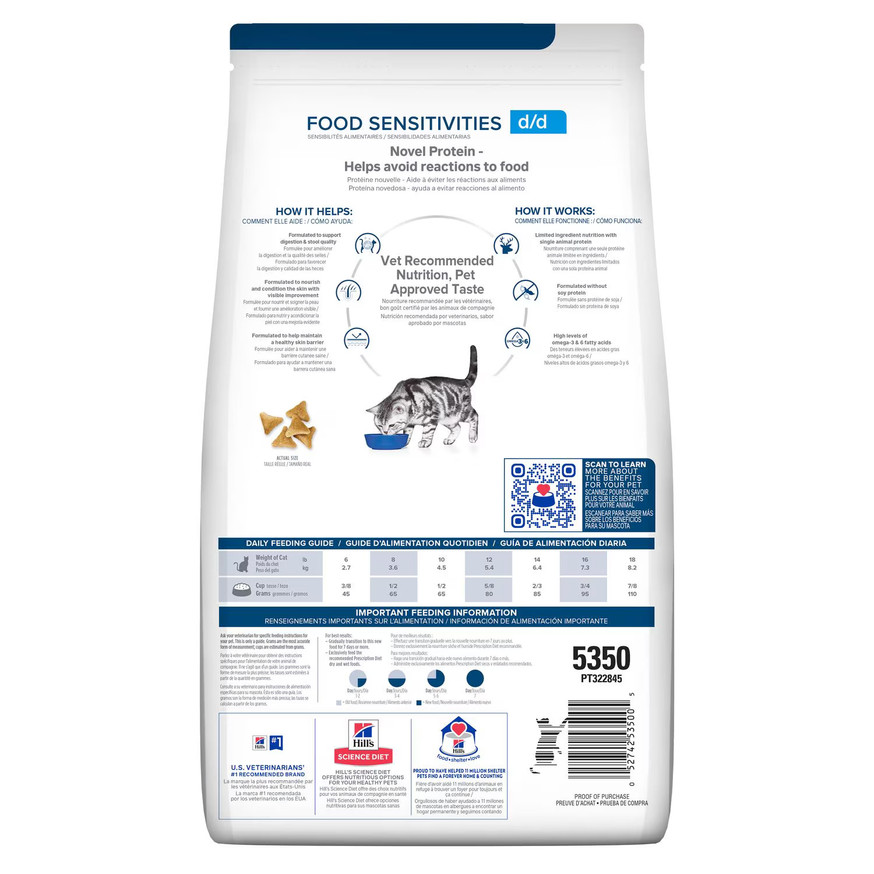 Prescription Diet d/d Skin/Food Sensitivities Venison & Green Pea Formula Dry Cat Food