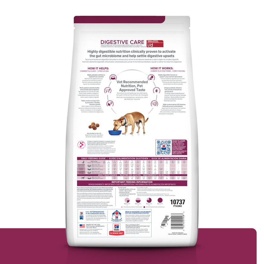 Prescription Diet i/d Digestive Care Small Bites Chicken Flavor Dry Dog Food - 3.18 kg
