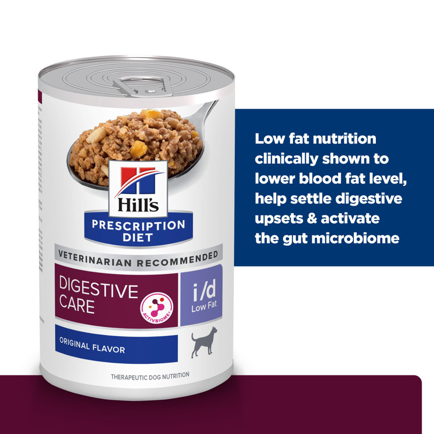Prescription Diet i/d Low Fat Digestive Care Original Flavor Canned Dog Food - 12 pack