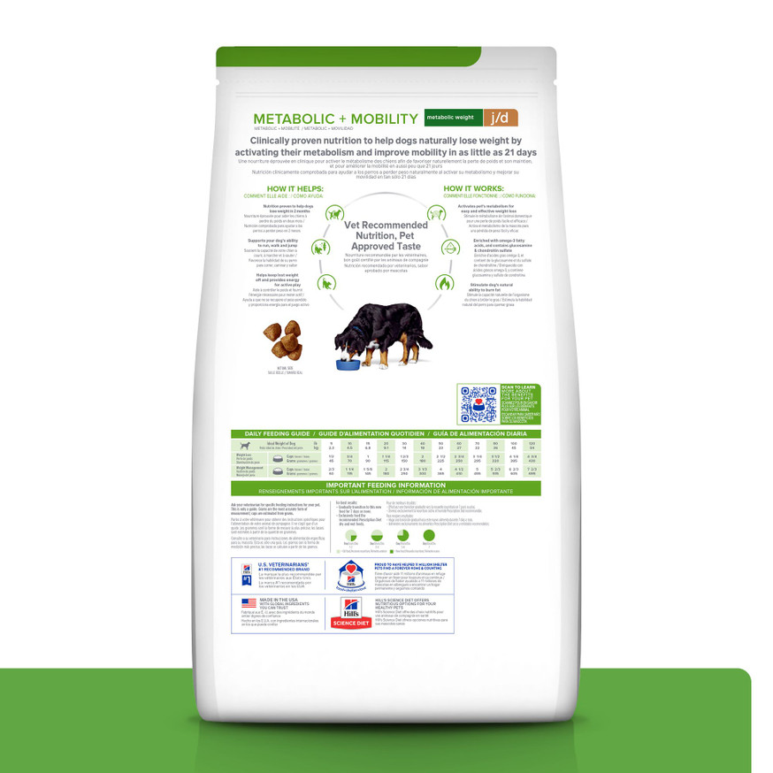 Prescription Diet Metabolic + Mobility Weight + Joint Care Chicken Flavor Dry Dog Food