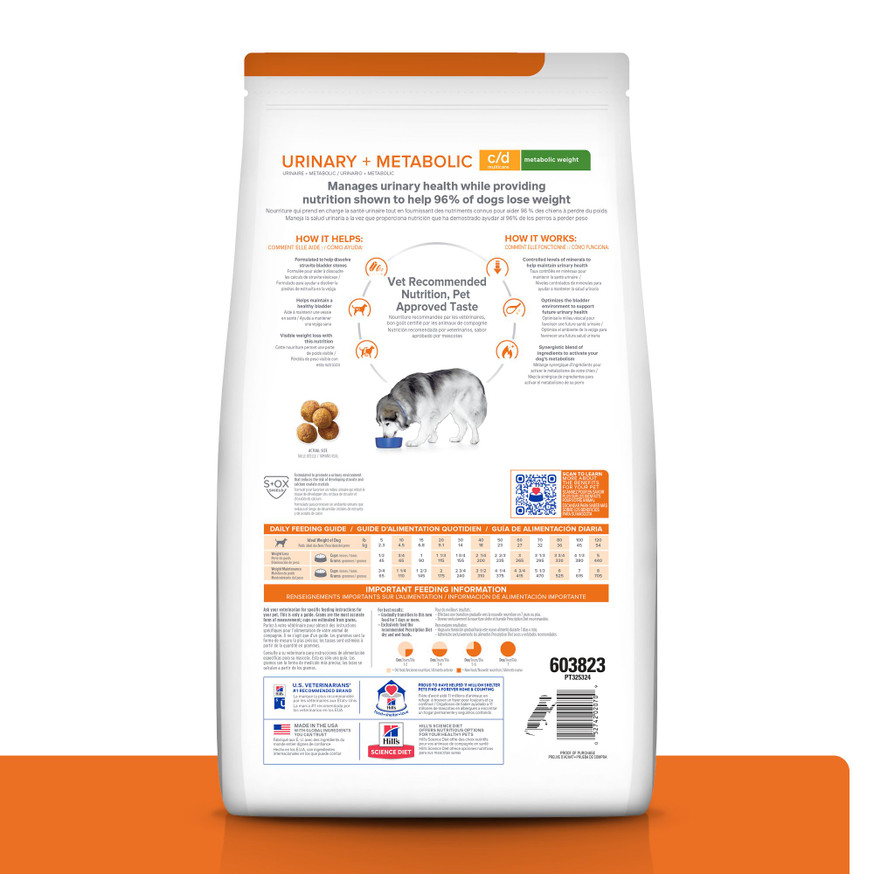 Prescription Diet Metabolic + Urinary, Weight + Urinary Care Chicken Flavor Dry Dog Food
