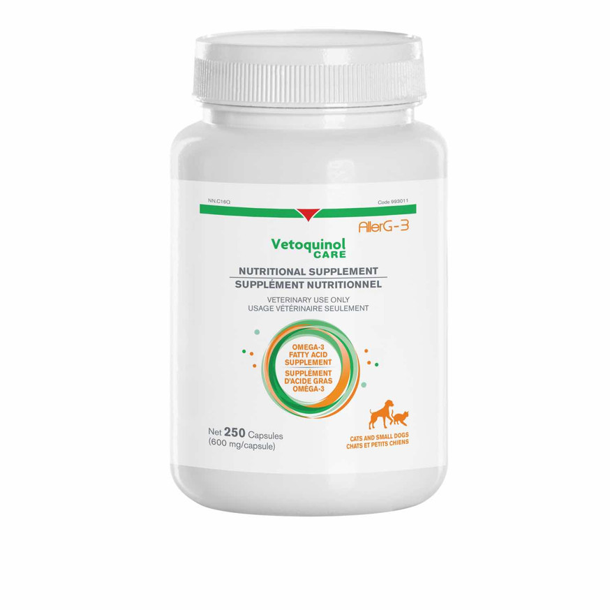 AllerG-3 600 mg Capsules for Small Breed Dogs - 250 Capsules
