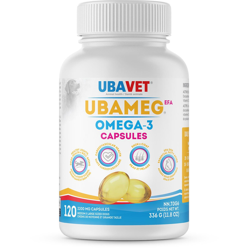 Ubameg Omega-3 Fatty Acid Capsules - 2200 mg - 120 Caps