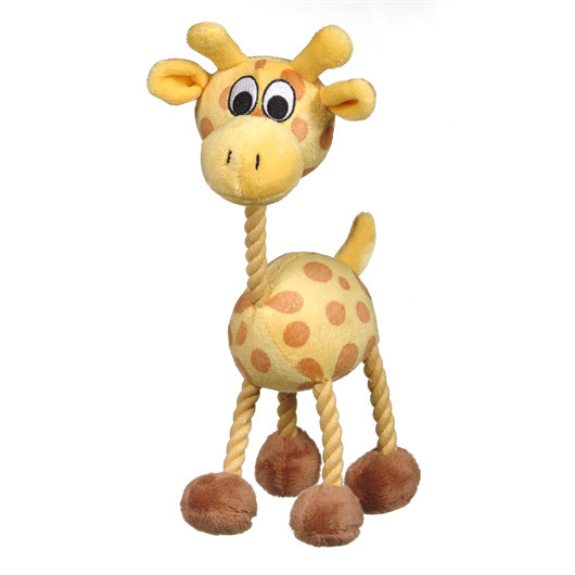 Dogit Puppy Luvz Plush Dog Toy with Squeaker - Yellow Giraffe