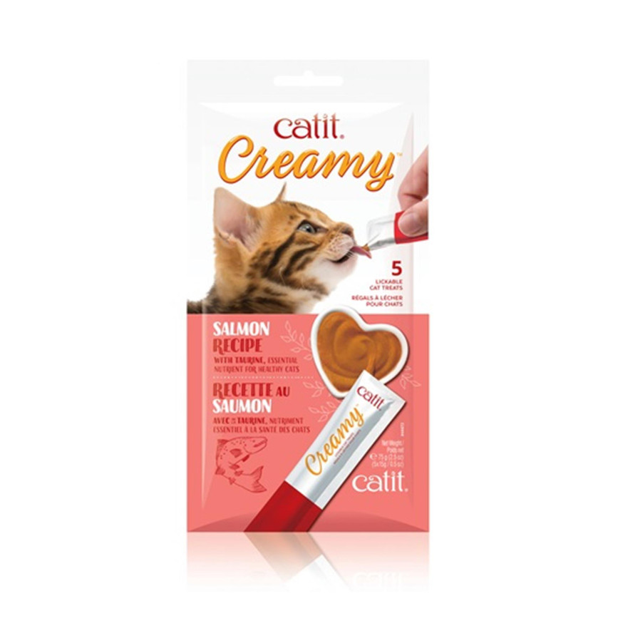 Catit Creamy Lickable Cat Treat - Salmon Recipe