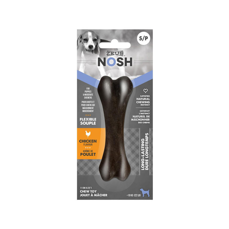 Zeus Nosh Chew Toy - Flexible Bone - Chicken Flavour