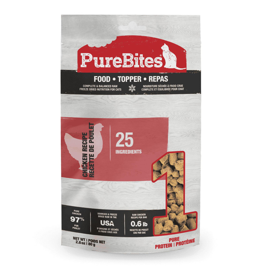 PureBites Freeze Dried Cat Food Topper - Chicken Recipe