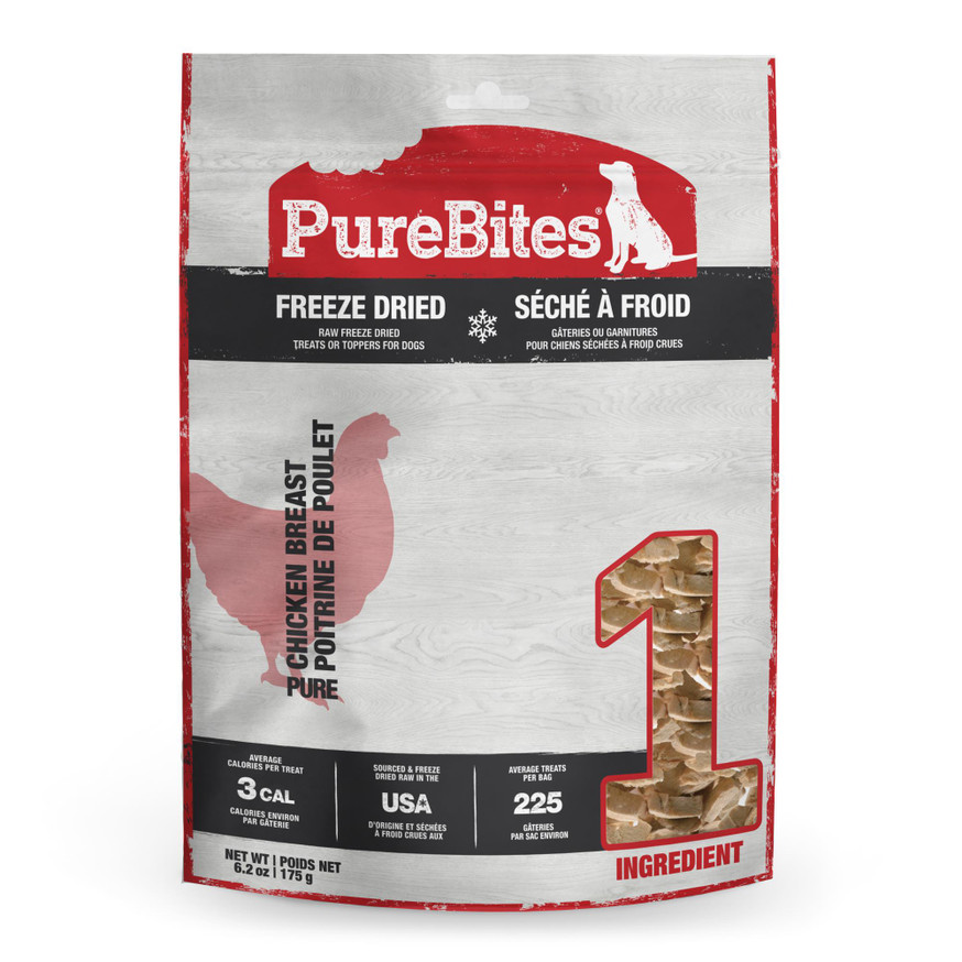 PureBites Freeze Dried Dog Treats - Chicken Breast - 175 g