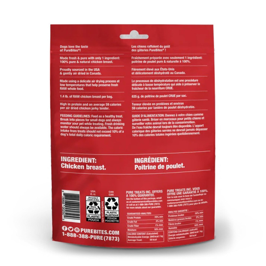 PureBites Air Dried Jerky Dog Treats - Chicken Breast
