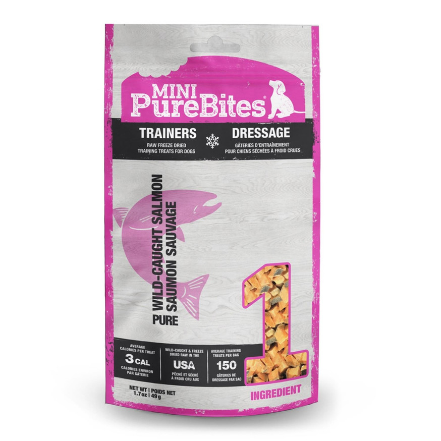 Mini-PureBites Freeze Dried Trainers Dog Treats - Wild-Caught Salmon