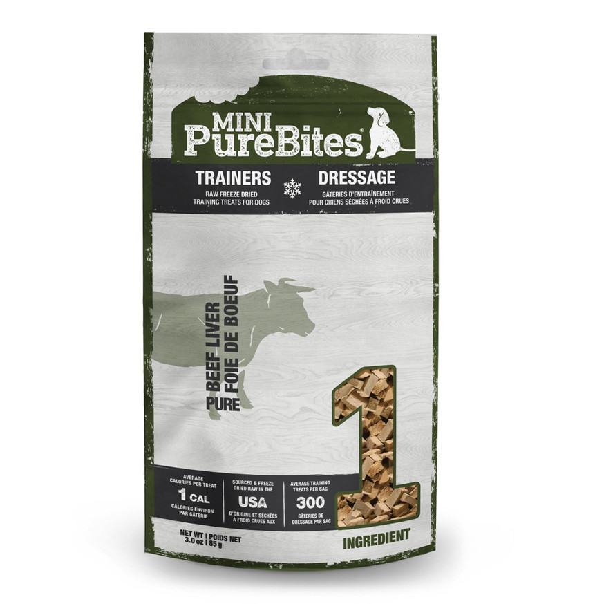 Mini-PureBites Freeze Dried Trainers Dog Treats - Beef Liver
