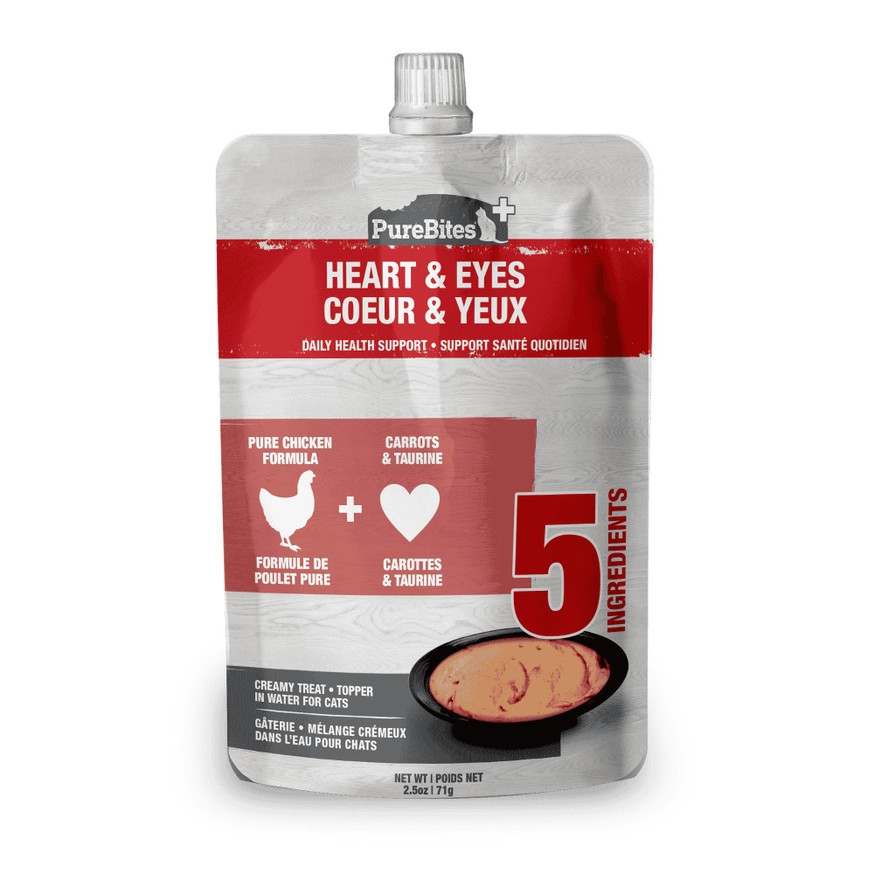 PureBites+ Squeezables Cat Treat - Heart & Eyes