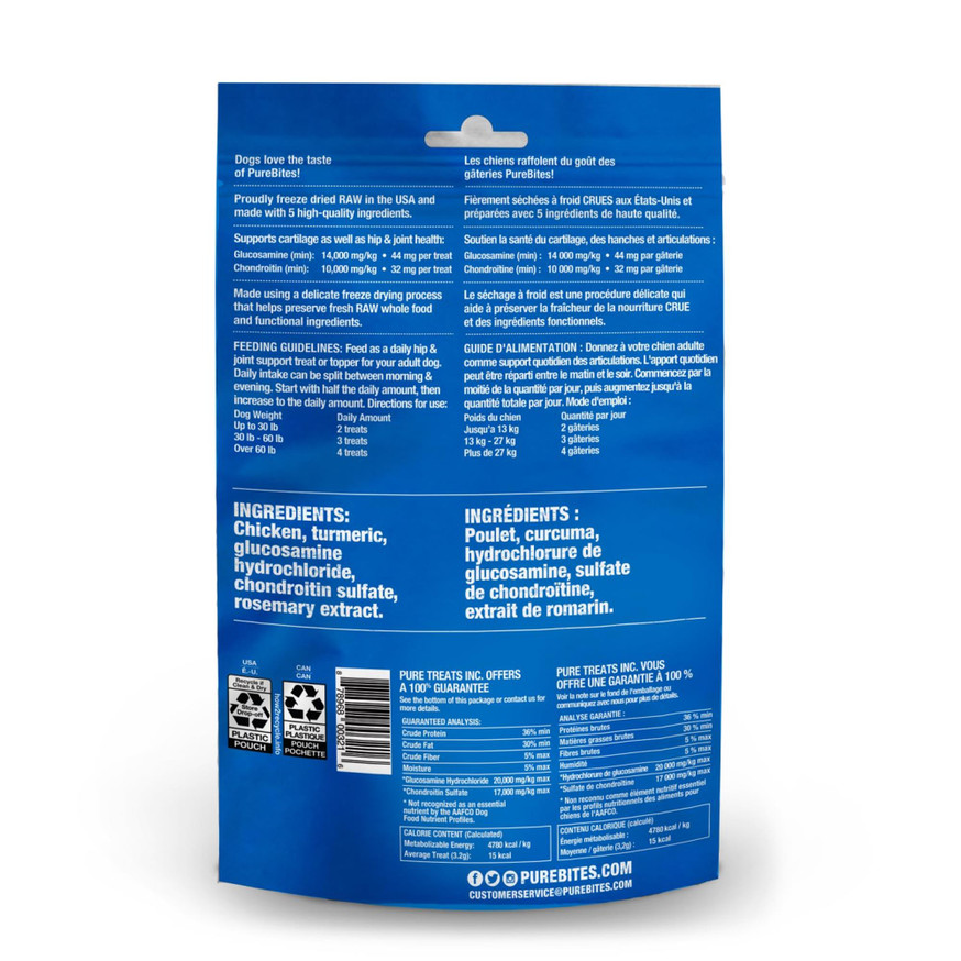 PureBites+ Freeze Dried Dog Treats - Hip & Joint