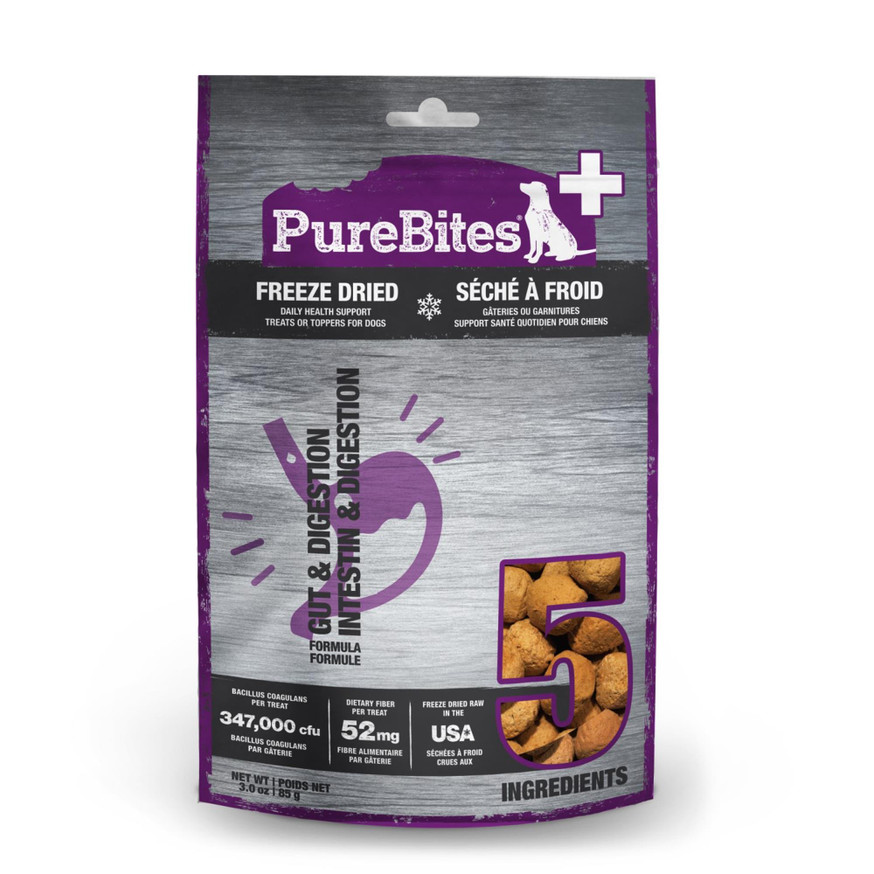 PureBites+ Freeze Dried Dog Treats - Gut & Digestion